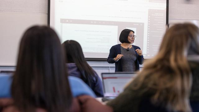 Students in a management class